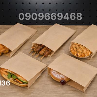 Túi Giấy Đáy Dẹp Có Hông 1 Miệng 1